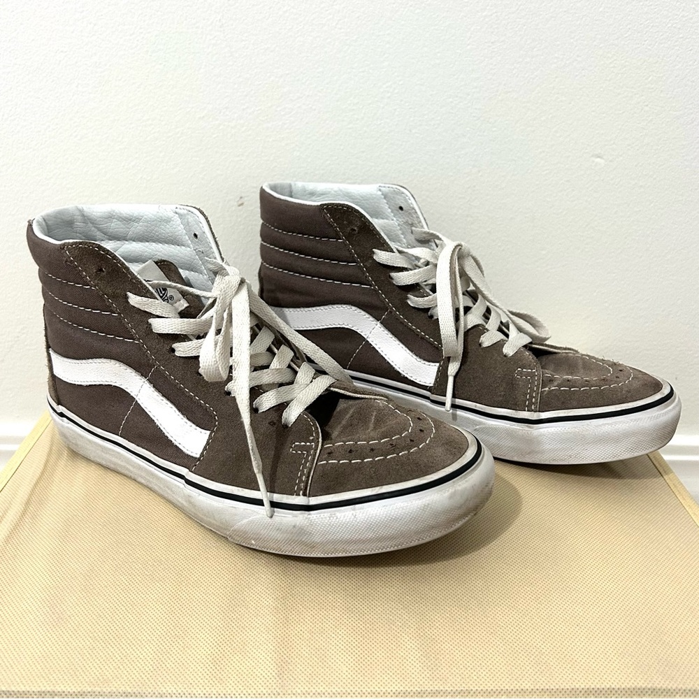 Vans Grey and White High-Top Sneakers